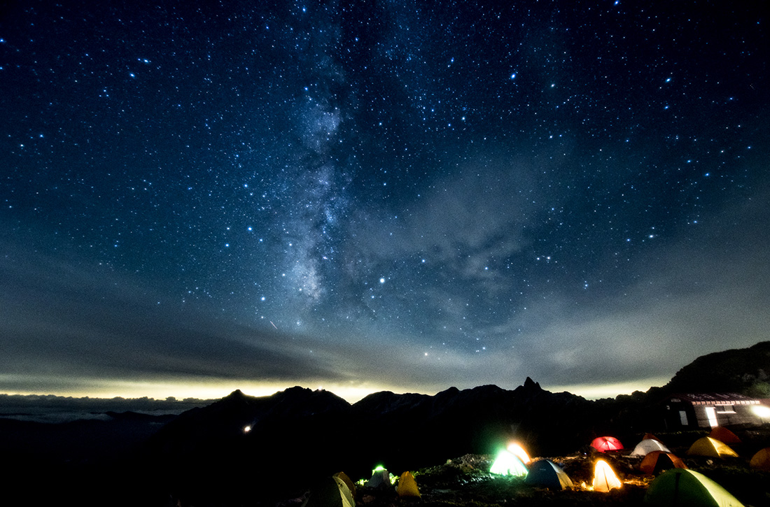 The starry skies of Mt. Otensho  (Mt.Daitenjo).