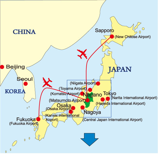 Access from other areas in Japan