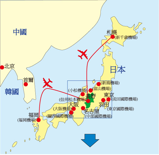 Access from other areas in Japan